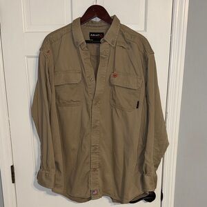 Ariat Men's Tan Longsleeve workwear shirt